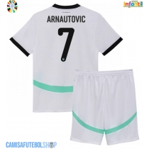 Camisa de time de futebol Áustria Marko Arnautovic #7 Replicas 2º Equipamento Infantil Europeu 2024 Manga Curta (+ Calças curtas)